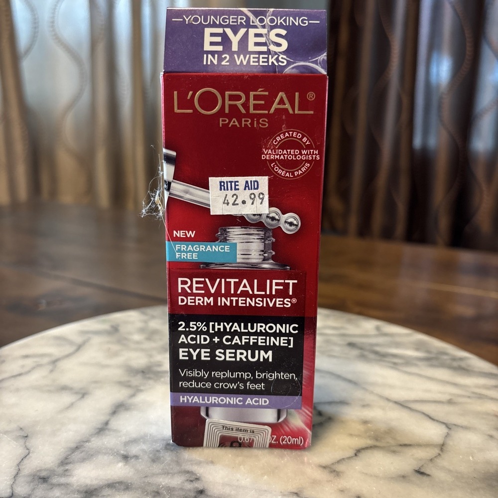 L'Oreal Paris Revitalift Derm Intensives Eye Serum Hyaluronic & Caffeine 0.67 oz